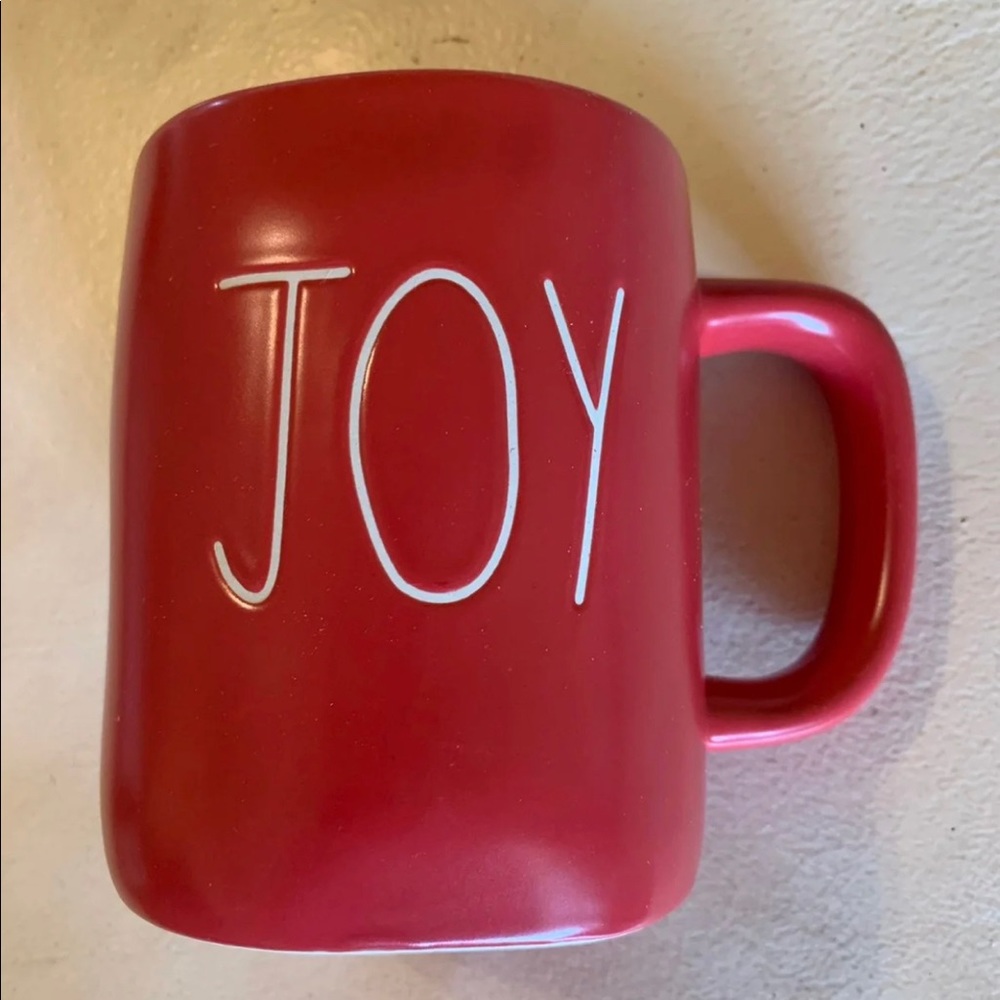 NEW & UNUSED - Rae Dunn JOY Red/White Mug - Limited Edition